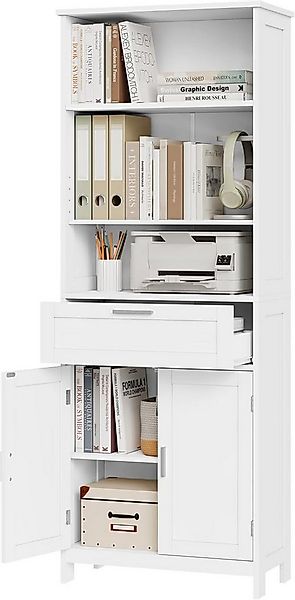 EUGAD Hochschrank (1-St) mit 2 Türen, 3 offenem Ebenen und 1 Schublade, Meh günstig online kaufen