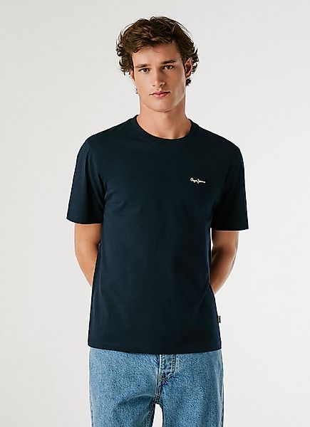 Pepe Jeans T-Shirt CONTRAST CONNOR mit Rundhals und gesticktem Logo günstig online kaufen