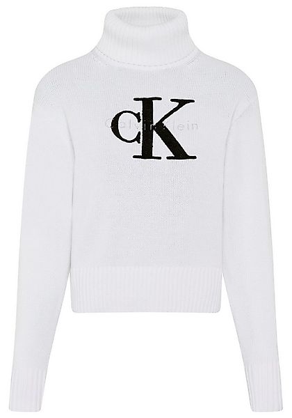 Calvin Klein Jeans Strickpullover Rollkragen, Logo-Druck günstig online kaufen