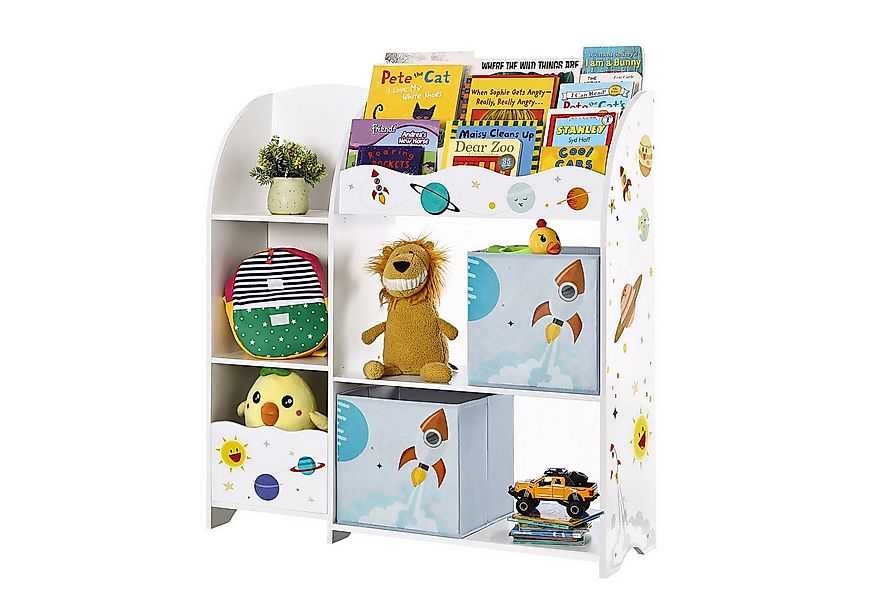 SONGMICS Spielzeugtruhe Kinderregal Bücherregal Kinder, Spielzeugregal mit günstig online kaufen