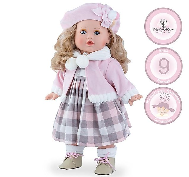 Marina & Pau Anziehpuppe Annabell 42cm mit langen Haaren und Schlafaugen günstig online kaufen