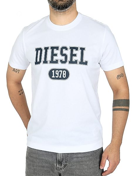 Diesel Rundhalsshirt Slim Fit Logo Shirt günstig online kaufen