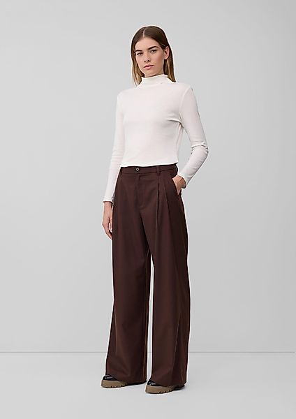s.Oliver Stoffhose Flanell-Hose mit Bundfalten und günstig online kaufen