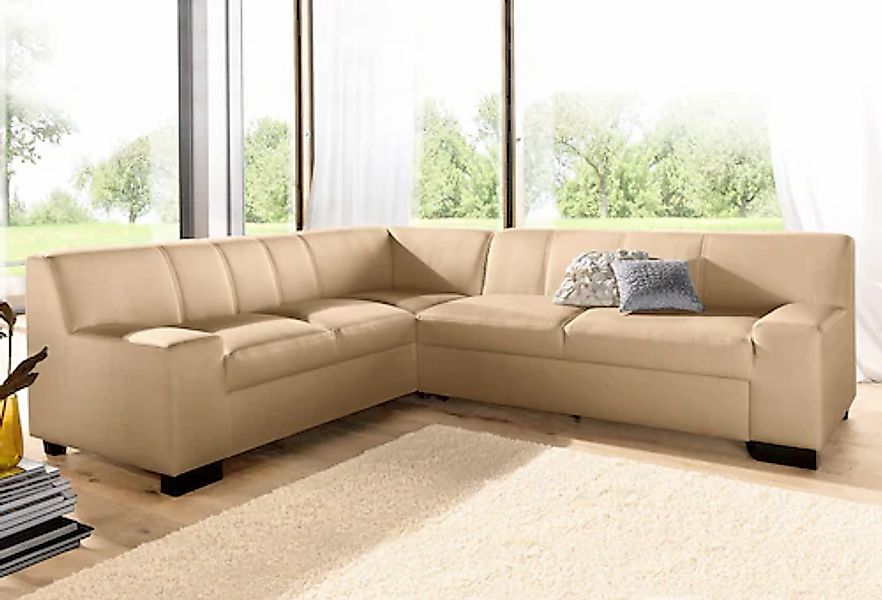 DOMO collection Ecksofa »Norma Top, elegant und modern, flache Armlehnen, L günstig online kaufen