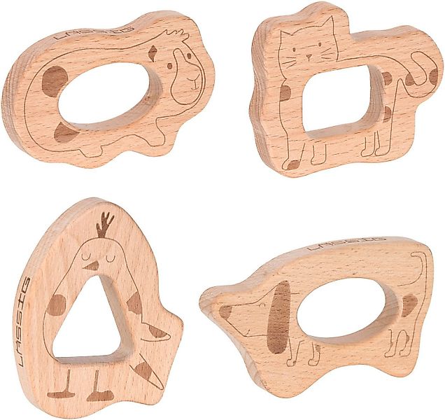LÄSSIG Greifling Teether Wood Set Little Mateys (Set, 4-tlg), FSC® - schütz günstig online kaufen