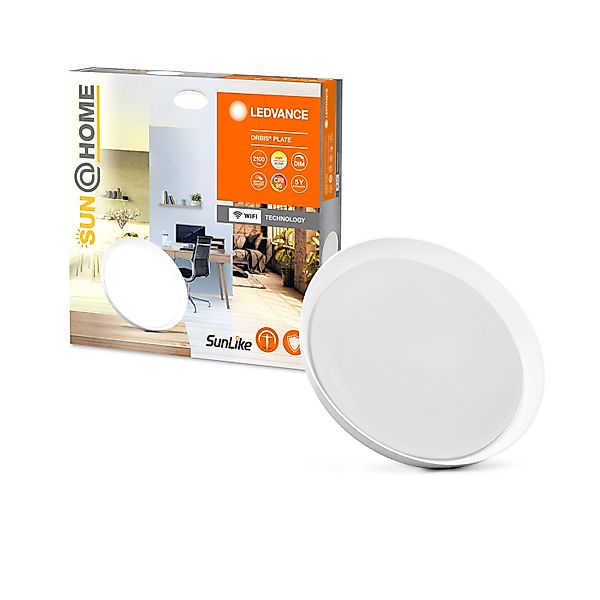 Ledvance Wand- und Deckenleuchte Orbis Plate Sun@Home Smart+ Ø 43 cm günstig online kaufen