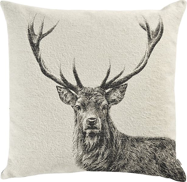 Annimuck Kissenhülle Sander * XL Kissenhülle Big Buck Hirsch 60x60 cm cloud günstig online kaufen