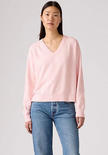 Levis V-Ausschnitt-Pullover "SUPER SOFT VNECK PULLOVER" im Bund beidseitig günstig online kaufen