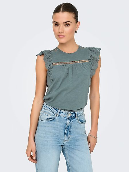 ONLY Kurzarmshirt "ONLLEA S/L FRILL MIX TOP JRS" günstig online kaufen