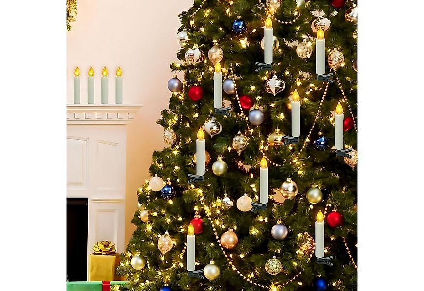 Gotoll LED-Christbaumkerzen LZ-B 20/30/40er Weihnachtsbaumkerzen mit Batter günstig online kaufen