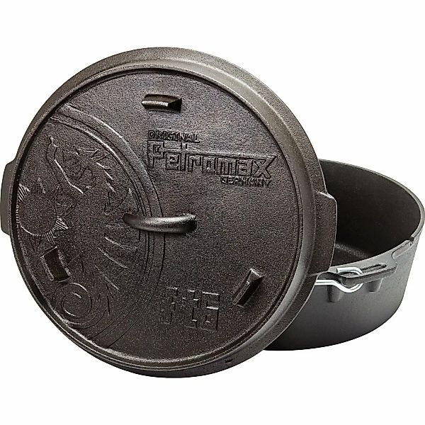 Petromax Dutch Oven FT6-T Schwarz mit planem Boden 5,5 l günstig online kaufen