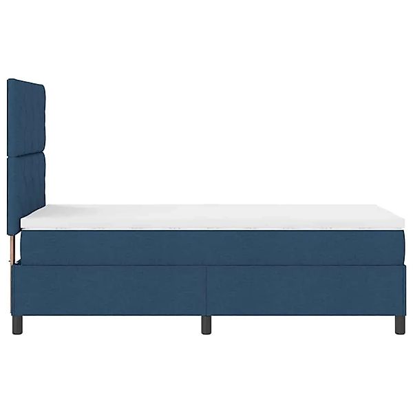 vidaXL Boxspringbett mit Matratze mit Kopfteil Blau 100 x 200 cm Stoff 3339 günstig online kaufen