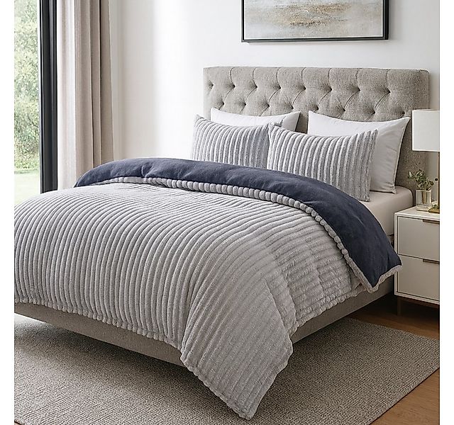 Buymax Bettwäsche Teddy Plüsch Cord, Fleece, 2 teilig, Winterbettwäsche Set günstig online kaufen