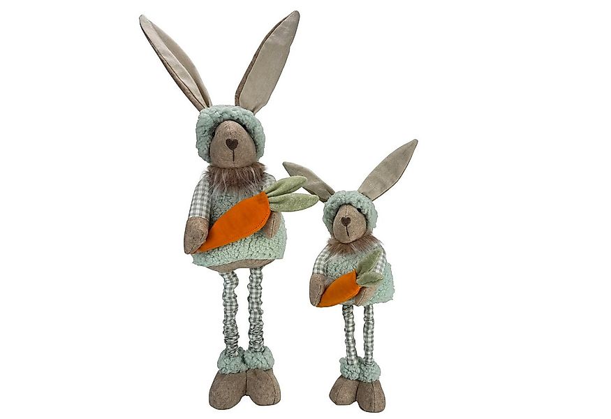 Online-Fuchs Osterhase - 2er Set Hasen mit Möhre und Teleskopbeinen - Oster günstig online kaufen