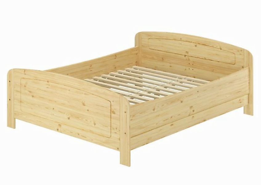 ERST-HOLZ Bett Gemütliches Doppelbett 200x200 extra hoch Echtholzbett Kiefe günstig online kaufen