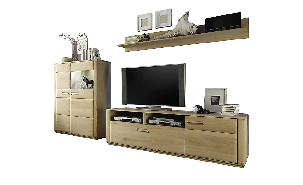 Woodford Wohnwand   Dio ¦ holzfarben ¦ Maße (cm): B: 286 H: 176 T: 51.0 Kom günstig online kaufen