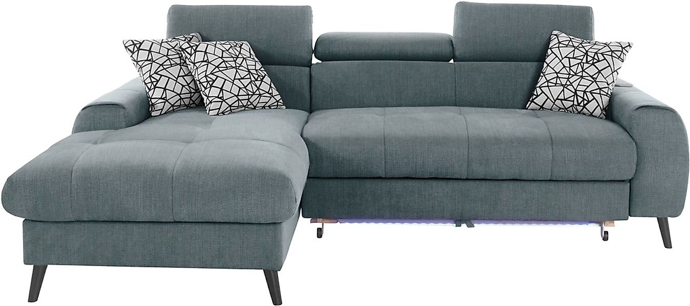 COTTA Ecksofa "Mia L-Form mit 3 Zierkissen", wahlweise mit Bettfunktion, Be günstig online kaufen