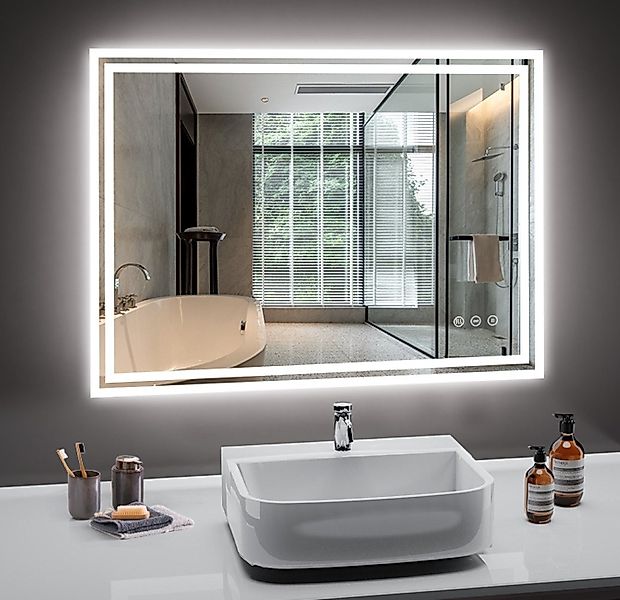 PESENXAN Badspiegel mit Beleuchtung, LED Badezimmer Spiegel, LED Spiegel mi günstig online kaufen