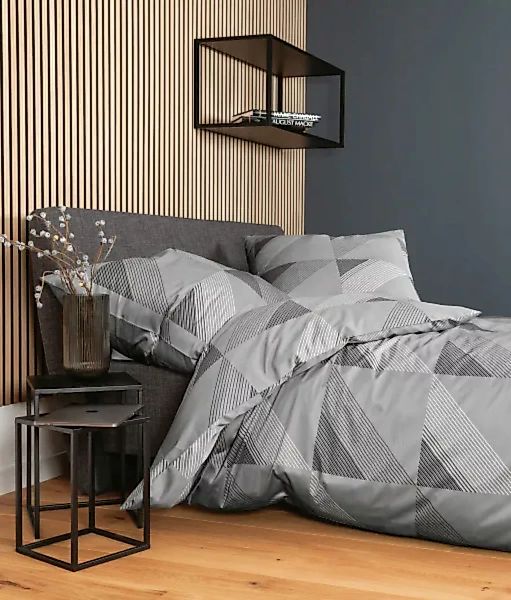 Janine Janine Mako-Satin Bettwäsche J. D. 87065 grau Größe:  200x200 cm + 2 günstig online kaufen