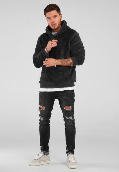 behype Kapuzensweatshirt "HOOD" aus weichem Teddyfleece günstig online kaufen