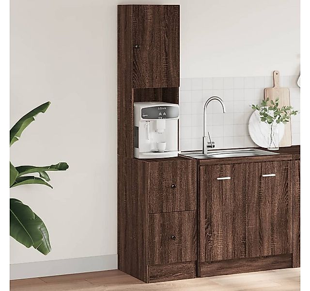 vidaXL Schrankmodule Küchenschrank Braun Eichen-Optik 35x50x180 cm Holzwerk günstig online kaufen