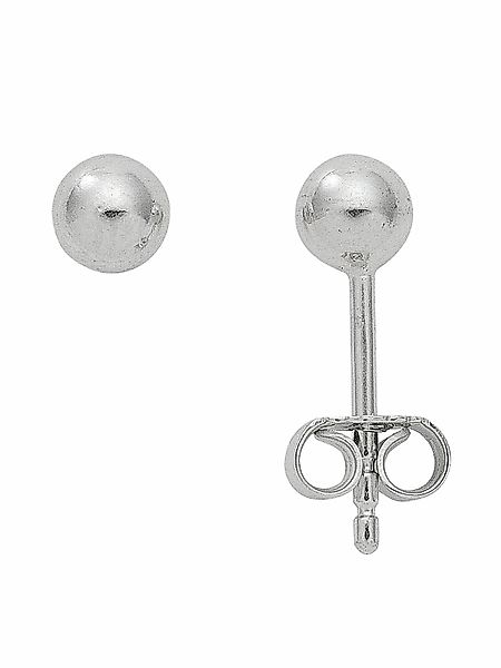 Adelia´s Paar Ohrhänger "1 Paar 375 Weißgold Ohrringe / Ohrstecker Ø 4 mm", günstig online kaufen