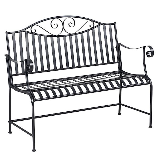 Outsunny Gartenbank Metallbank Stahlrahmen mit Armlehne günstig online kaufen