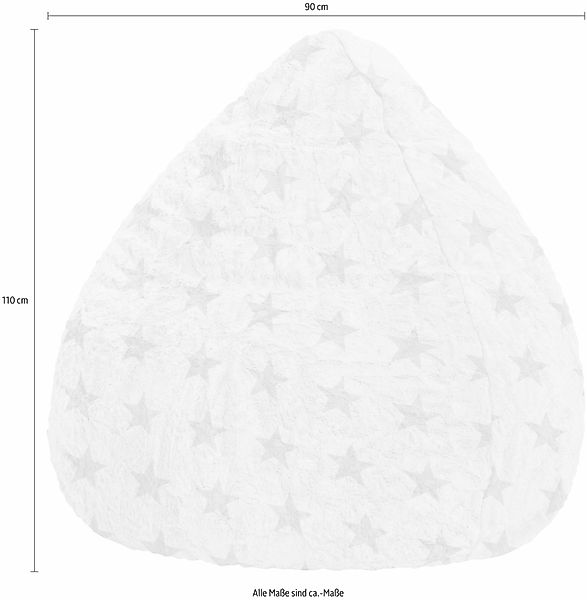 Sitting Point Sitzsack BeanBag Fluffy 220 l Pink Sternen-Muster günstig online kaufen