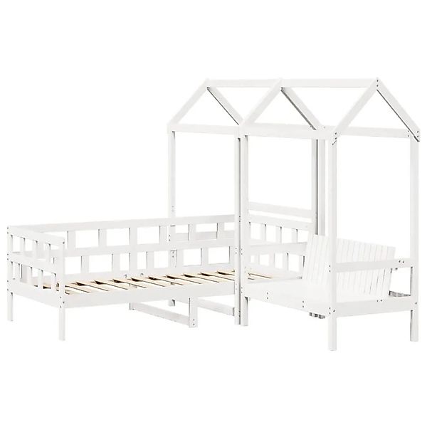 vidaXL Tagesbett Set mit Dach Weiß 80x200 cm Massivholz Kiefer 3282247 günstig online kaufen