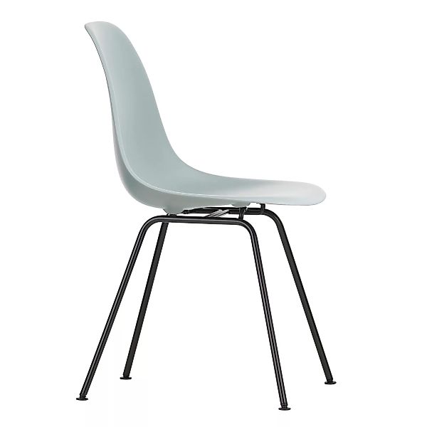 Vitra - Eames Plastic Side Chair DSX Gestell schwarz - hellgrau/Sitzschale günstig online kaufen
