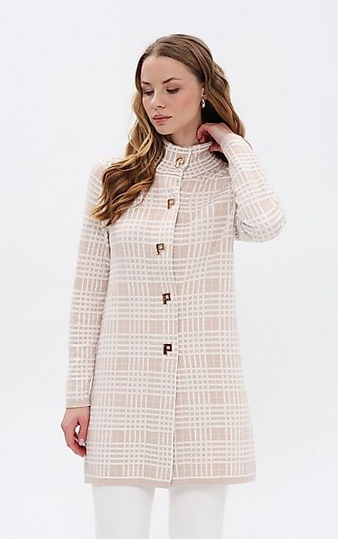 Passioni Strickmantel mit Karo-Muster günstig online kaufen