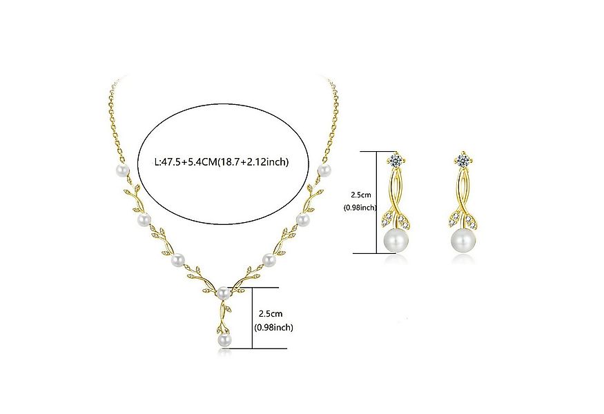 Coonoor Schmuckset Brauthochzeits-Schmuckset, Damen Anhänger Halskette und günstig online kaufen