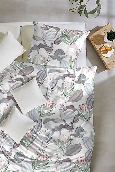 Primera Bettwäsche Satin Bettwäsche "Protea", Mako-Satin, günstig online kaufen