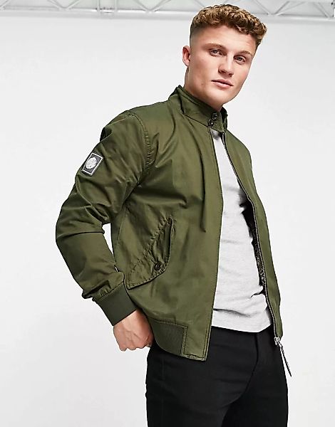 Pretty Green – Derwent – Harrington-Jacke in Grün günstig online kaufen