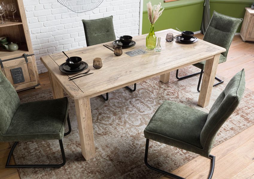 Massivmoebel24 Esstisch RAILWAY (Esstisch Mango 140x90x76 günstig online kaufen