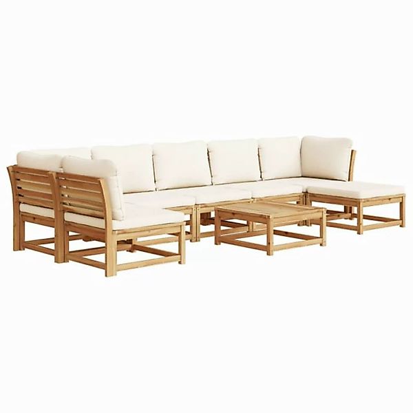 vidaXL Sofaelement 8-tlg. Garten-Lounge-Set mit Kissen Massivholz (1 St) günstig online kaufen