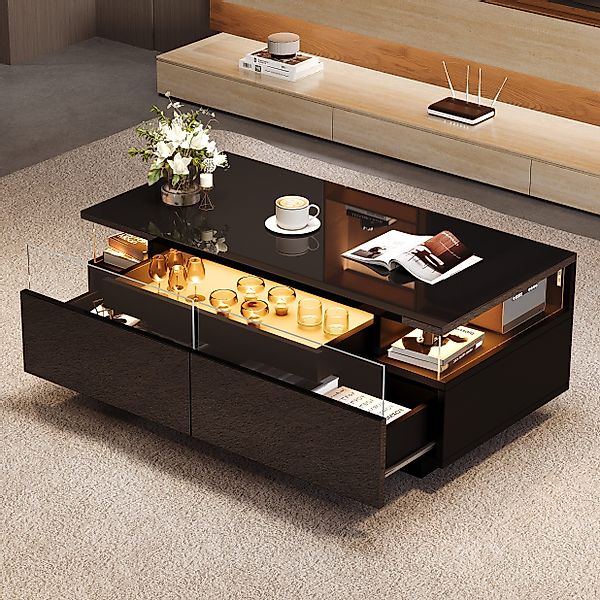 KLAM HOME Couchtisch 90x45x35.5 cm Couchtisch günstig online kaufen