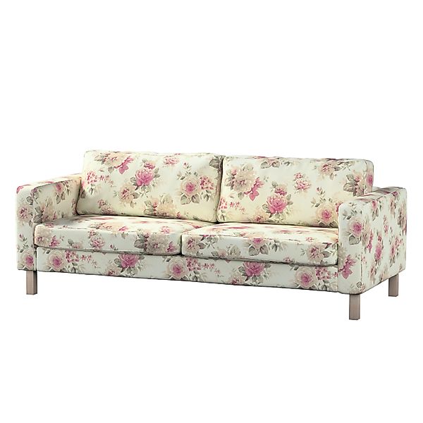 Bezug für Karlstad 3-Sitzer Sofa nicht ausklappbar, kurz, beige- rosa, Bezu günstig online kaufen