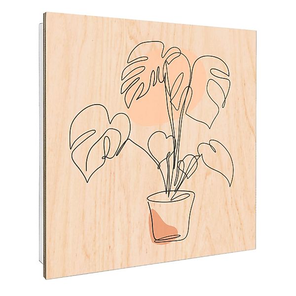 Banjado Schlüsselkasten mit Holzfront 30x30cm Weiß Scharnier Links 50 Haken günstig online kaufen