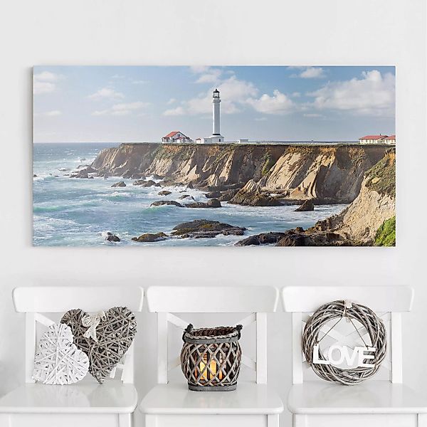 Leinwandbild Strand - Querformat Point Arena Lighthouse Kalifornien günstig online kaufen