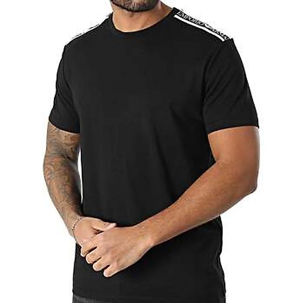 Emporio Armani  T-Shirts & Poloshirts Beach Woven Tape Logo T-Shirt Black günstig online kaufen