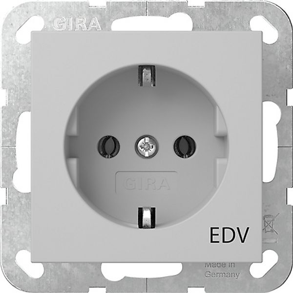 Gira Steckdose Aufdruck EDV Grau 4458015 günstig online kaufen