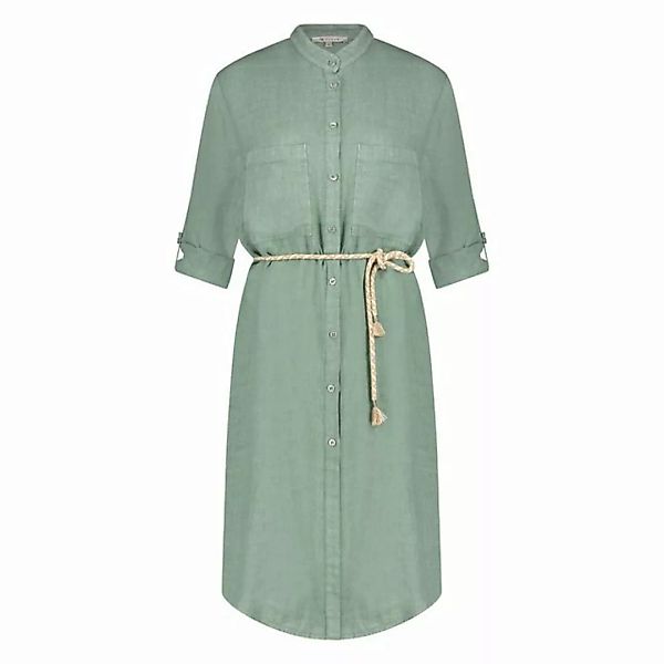 Nukus Blusenkleid Aveni Dress Belt Hemdblusenkleid aus Leinen in Khaki oder günstig online kaufen