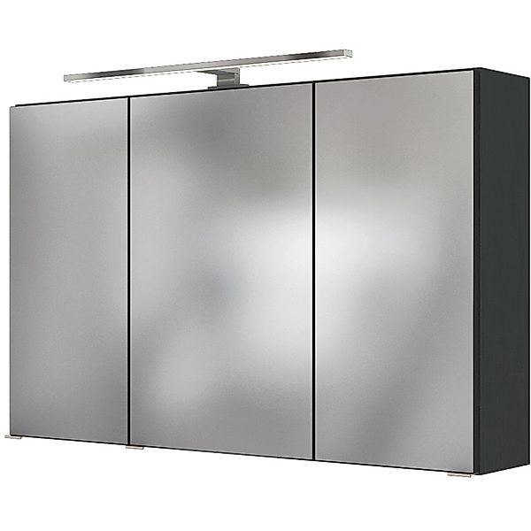 Held Möbel 3D-Spiegelschrank Bari 100 cm Graphitgrau günstig online kaufen