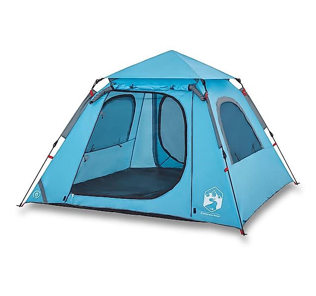 vidaXL Kuppelzelt Kuppel-Campingzelt 4 Personen Blau Quick Release, (1 tlg) günstig online kaufen