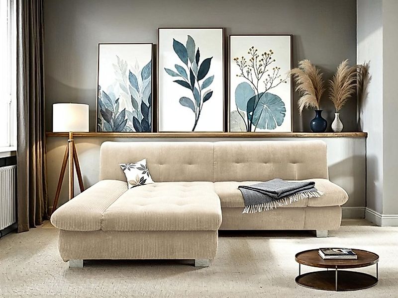 DOMO collection Ecksofa »100031 kompakte Stellmaße, komfortabel und bequem, günstig online kaufen
