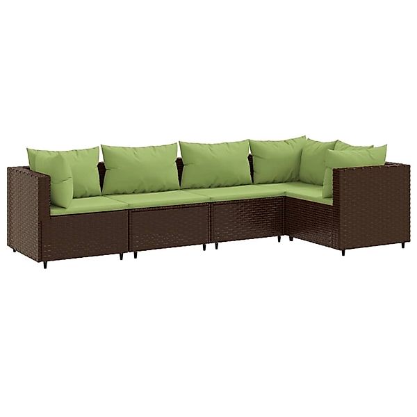 vidaXL Gartenlounge-Set 5-tlg. Garten-Lounge-Set mit Kissen günstig online kaufen