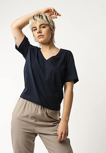MELA Kurzarmshirt Damen V-Neck T-Shirt LALI günstig online kaufen