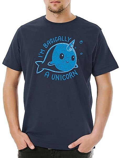 Urban Backwoods Print-Shirt I'm Basically A Unicorn Herren T-Shirt Einhorn günstig online kaufen