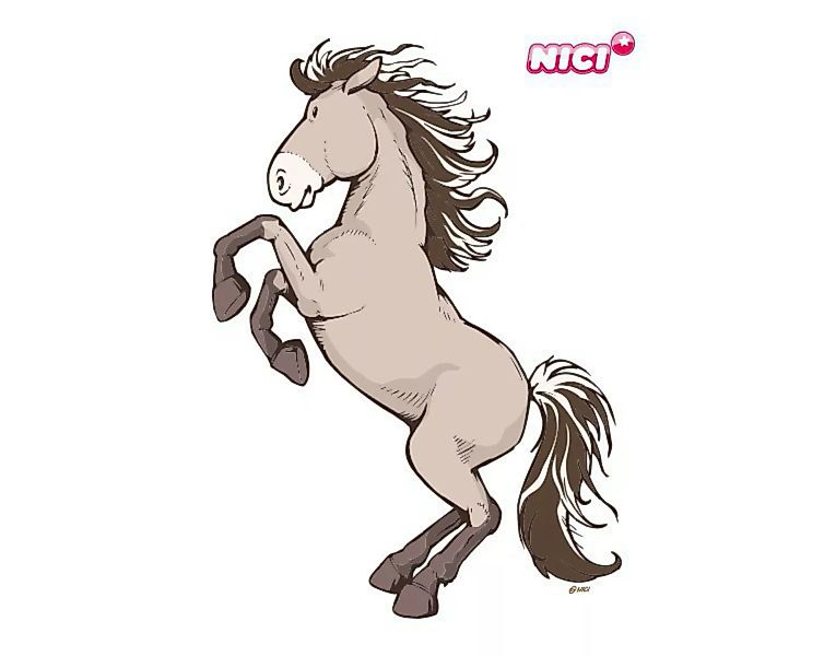 Wandtattoo Kinderzimmer NICI - Horse Club - braunes Pferd mit Mähne günstig online kaufen